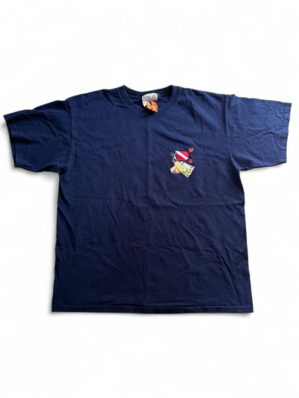 Pirana Joe’s Dive Flag Graphic Tee – Navy, L
